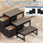 3-Step Dog Stairs with Storage Drawers – photo 5
