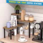 3-Tier Countertop Corner Shelf for Kitchens (Rustic Brown) – photo 3