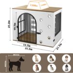 32 Inch Dog Crate Furniture for Small Medium Dogs, White