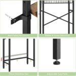 4-Tier Over-the-Toilet Storage Shelf with Basket – photo 6