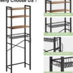 4-Tier Over-the-Toilet Storage Shelf with Basket – photo 7