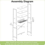 4-Tier Over-the-Toilet Storage Shelf with Basket – photo 8