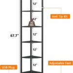 6-Tier Corner Shelf with LED Lights (67.5" Tall) – photo 2
