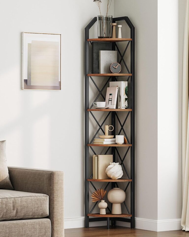 6-Tier Industrial Corner Shelf (71" Tall)