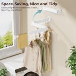 Clothes Drying Rack Wall Mounted, Space-Saving Drying Rack Clothing, Collapsible