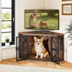 Corner Dog Crate Furniture, 44" (Rustic Brown) – photo 5