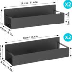HuggieGems Metal Magnetic Spice Rack for Refrigerator Black, 4 Pack