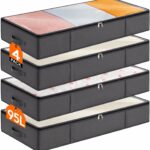 Lifewit 95L 4 Pack Under Bed Storage Container, Blanket Organizer,