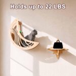 Moon & Star Cat Wall Shelves with Hammock – photo 8