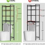 Over-The-Toilet Storage Rack, 4-Tier Bathroom Organizer Shelf Over Toilet with