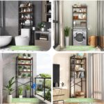 Over-The-Toilet Storage Rack, 4-Tier Bathroom Organizer Shelf Over Toilet with