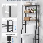 Slim 3-Tier Over-Toilet Rack, No Drilling (64" Tall) – photo 7