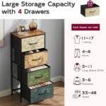 Slim 4-Drawer Fabric Dresser & Nightstand (Floral) – photo 6