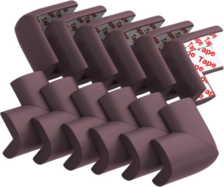 Soft Foam Corner Guards for Baby Proofing (12-Pack, Brown)
