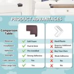 Soft Foam Corner Guards for Baby Proofing (12-Pack, Brown) – photo 4