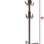 Standing Coat Rack with 12 Hooks (Bronze) – photo 6