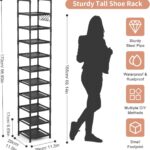 Tall Narrow 10-Tier Shoe Rack for Entryways – photo 3