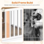 YATINEY Dog Crate Furniture, Wooden Dog Kennel with Storage, Indoor